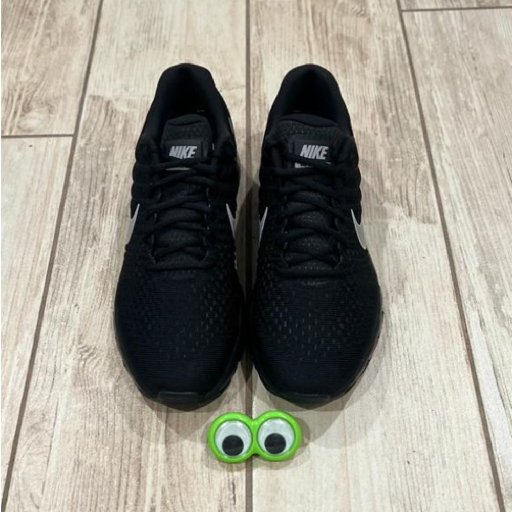 🔥NEW Nike Air Max 2017 Running Triple Black Reflective White Shoes Men’s - Picture 3 of 8